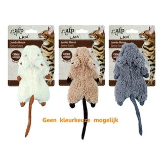 Afp Jumbo-Maus-Falten-Lammwolle Mit Katzenminze-Assorti Abziehen