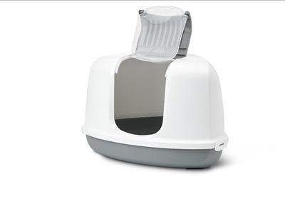 Savic Corner Katzenklo Nestor Grau / Weiss