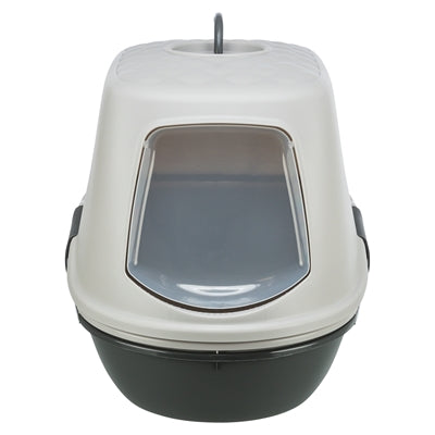 Trixie Berto Katzentoilette Abgedeckt Mit Sieb Trennsystem Grau