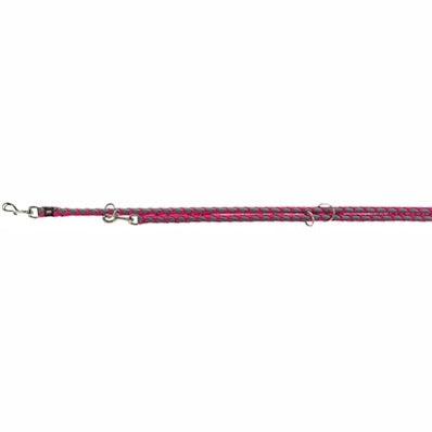 Trixie Hundeleine Cavo Verstellbar Fuchsia / Grau