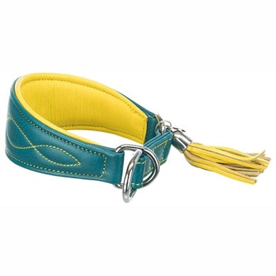 Trixie Hundehalsband Active Comfort Für Windhunde Leder Petrol