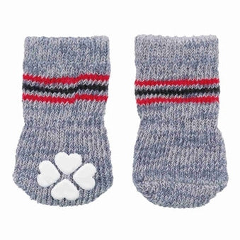 Trixie Hundesocken Rutschfest Grau