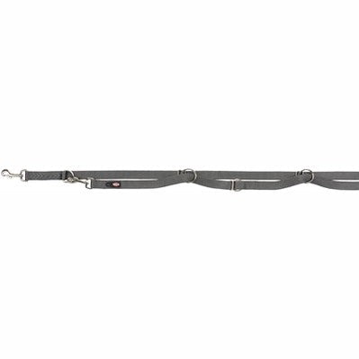 Trixie Hundeleine Premium Verstellbar Grau
