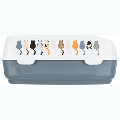 Trixie Katzentoilette Delio Lila/Weiss
