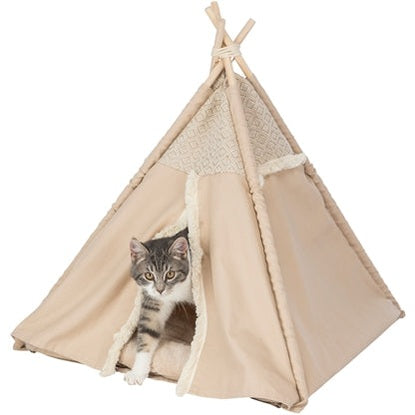 Trixie Katze Korb Tipi Boho Beige