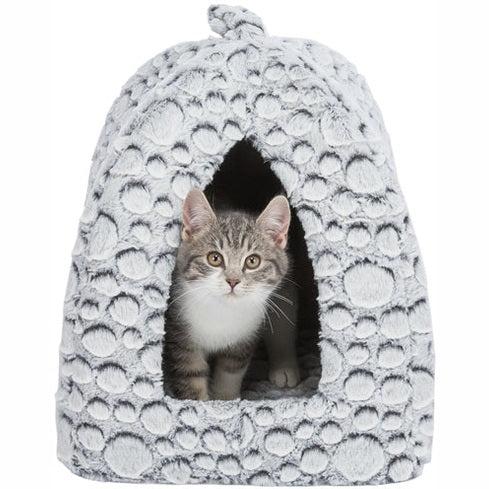 Trixie Katze Korb Iglo Mila Plüsch Weiss / Grau