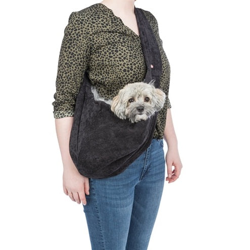 Trixie Dog Bag Belly Carrier Soft Schwarz/Grau