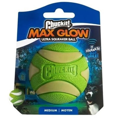 Chuckit Max Glow Ultra Squeeker Ball Grün