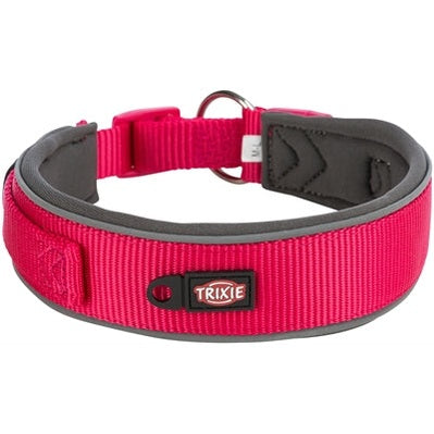 Trixie Premium Hundehalsband Extra Breit Fuchsia / Graphitgrau
