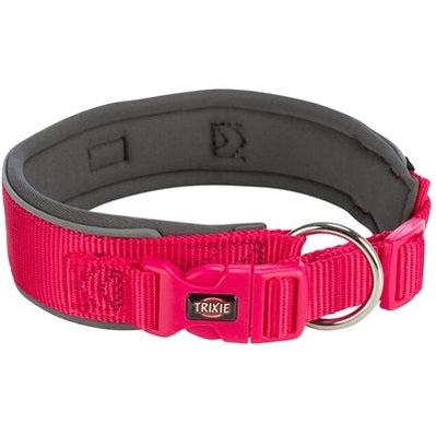Trixie Premium Hundehalsband Extra Breit Fuchsia / Graphitgrau