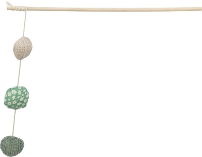 Trixie Katzenspielzeug Katzenrute Mit 3 Kugeln Aus Holz Mit Katzenminze