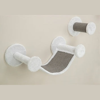 Trixie Cat Kletterset Für Wand 4 Kletterstellen Weiss/Grau