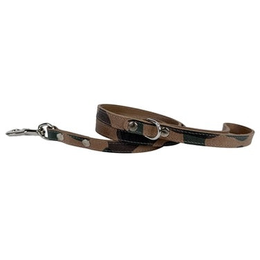 Sazzz Hundeleine Furchtlos Vintage Leder Camouflage