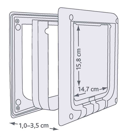 Trixie 4-Wege-Haustierschlüpfer Elektromagnetisch Weiss