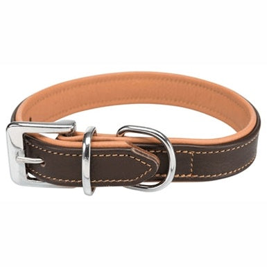 Trixie Hundehalsband Active Comfort Leder Braun / Hellbraun