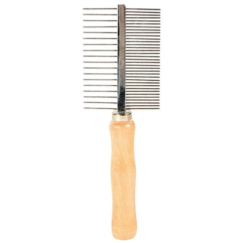 Trixie 2-Seitig Mittel / Grob Holz / Metallzähne