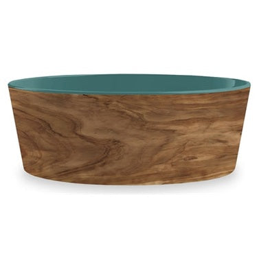 Tarhong Hund Oliv Melamin Holzdruck / Teal Meergrün