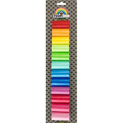 Markenlos Poopi-Dog Hundekotbeutel Regenbogenfarben