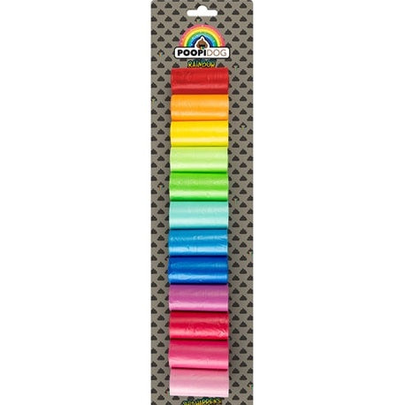 Markenlos Poopi-Dog Hundekotbeutel Regenbogenfarben