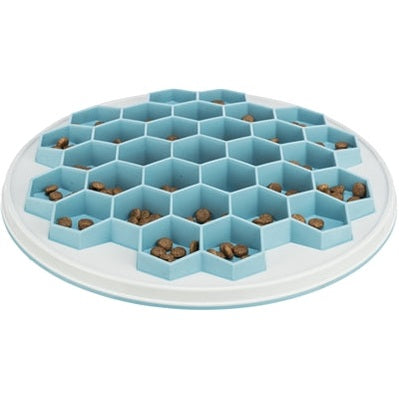 Trixie Slowfeeding Platehive Kunststoff / Tpr / Tpe Grau / Blau