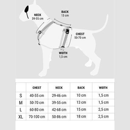 Morso Hundegeschirr H-Leine Recycelt Skyline Rot/Rosa