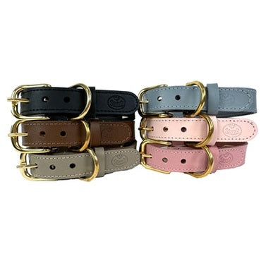 Sazzz Hundehalsband Braveheart Classic Leder Sattel Braun