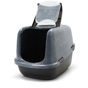 Savic Katzentoilette Nestor Jumbo Marmor Grau/Schwarz