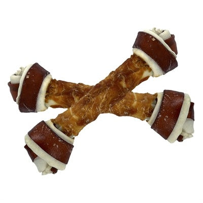 Petstyle Living Geknotet Knochen Mehrfarbig Mit Huhn
